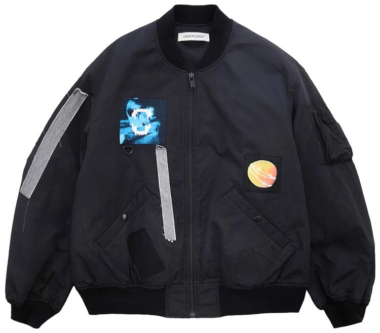 Undercover Patch Bomber Jacket Black