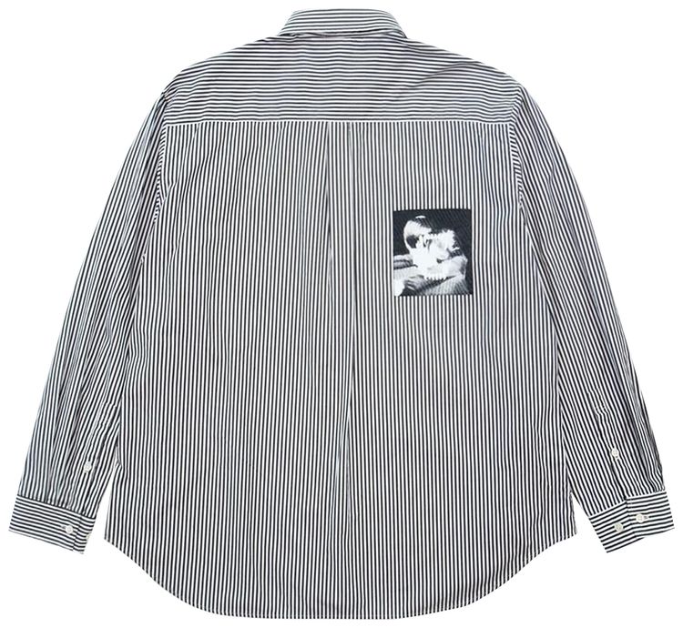 Undercover Patch Striped Shirt Black