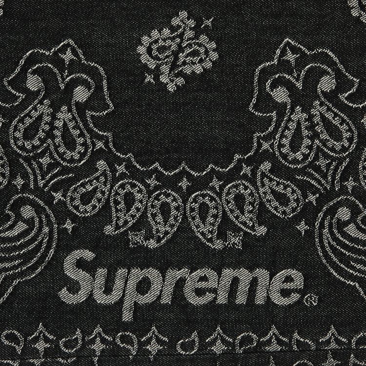 Supreme Bandana Jacquard Baggy Jean Black