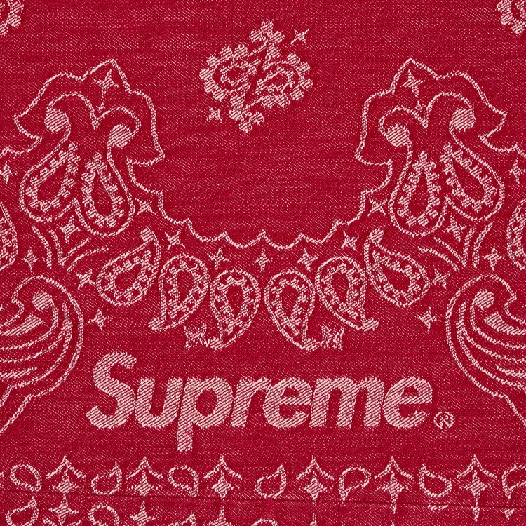 Supreme Bandana Jacquard Baggy Jean Red