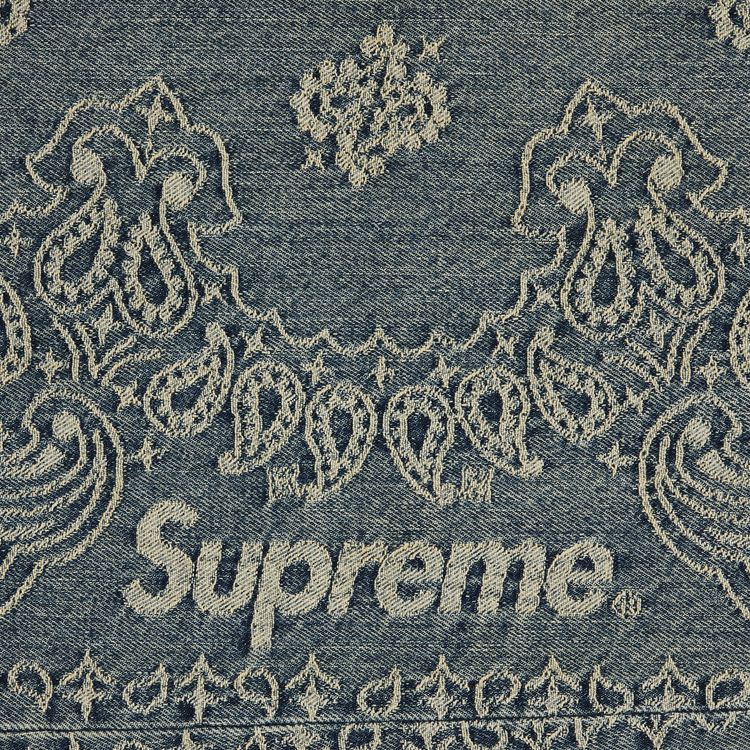 Supreme Bandana Jacquard Baggy Jean Blue