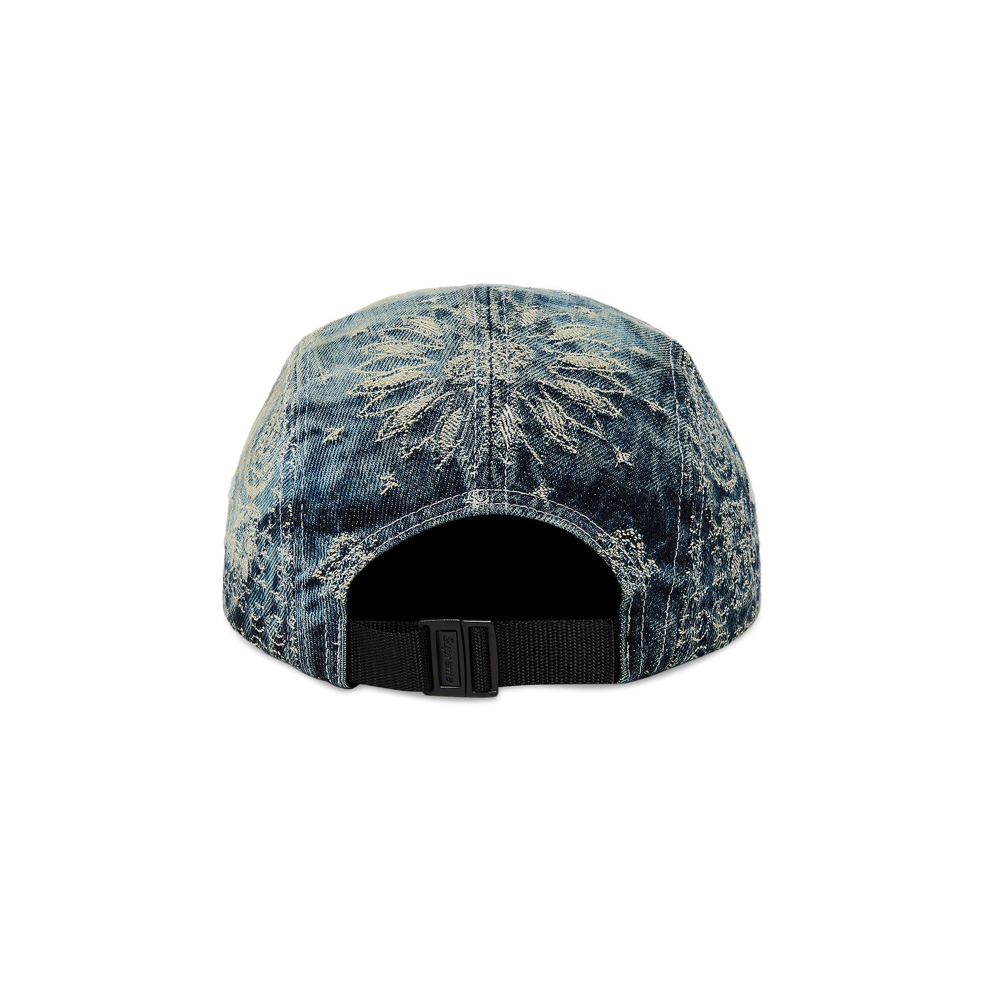 Buy Supreme Bandana Jacquard Denim Camp Cap 'Blue' - SS25H86
