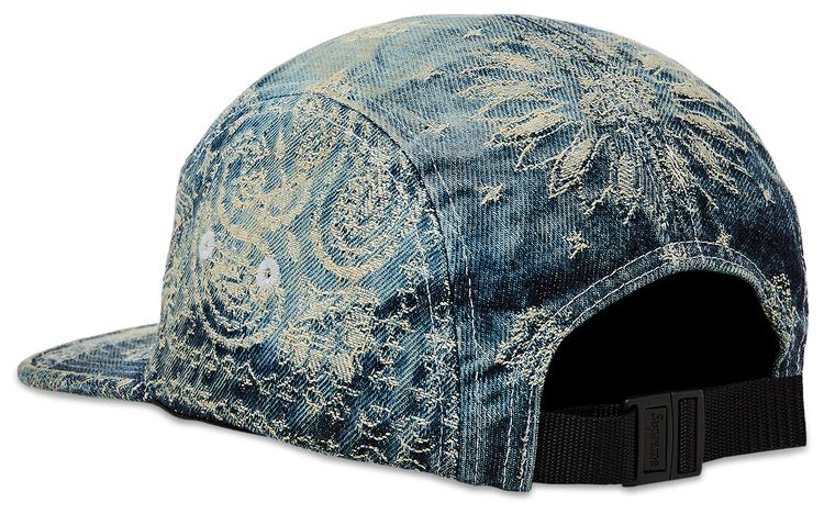 Supreme Bandana Jacquard Denim Camp Cap Blue