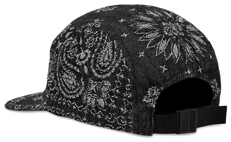 Supreme Bandana Jacquard Denim Camp Cap Black