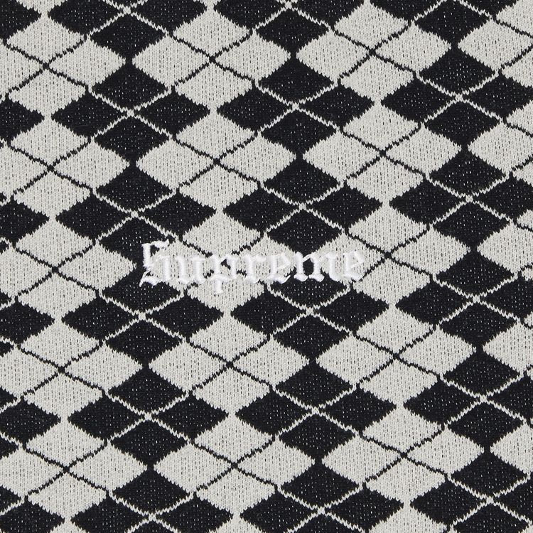 Supreme Diamond Jacquard Short Sleeve Top Black