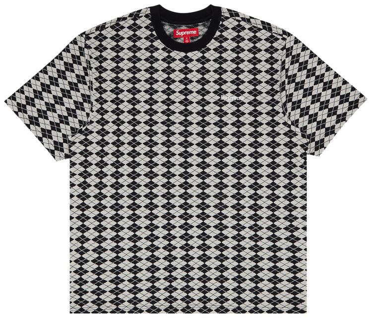 Supreme Diamond Jacquard Short Sleeve Top Black