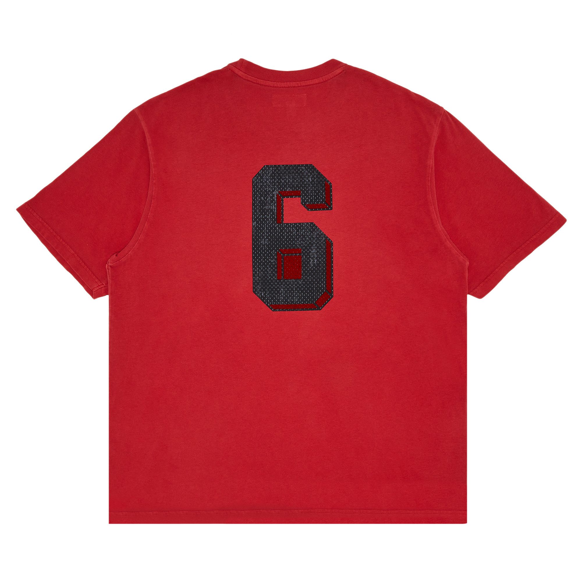 Buy Supreme Flocked Washed Short-Sleeve Top 'Red' - SS25KN43
