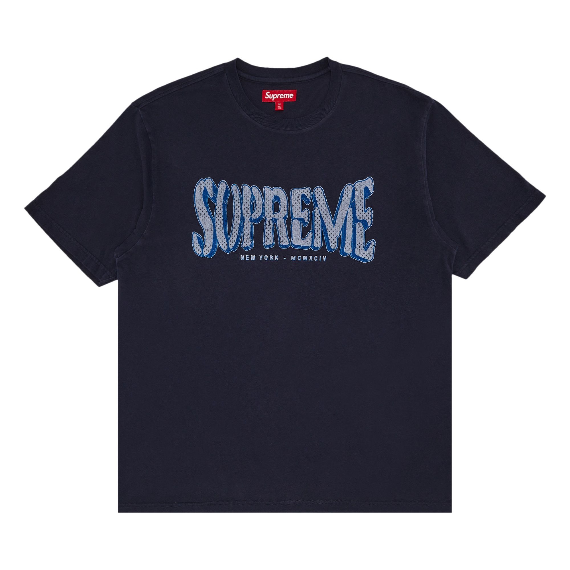 スーパーセール タイムセール 時間 Buy Supreme Flocked Washed Short-Sleeve Top 'Dusty Navy スウェット