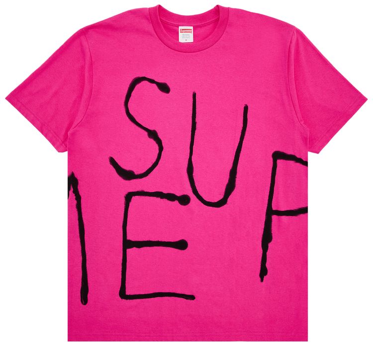 Supreme Painted Tee Fuchsia