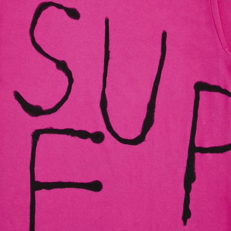 Supreme Painted Tee Fuchsia