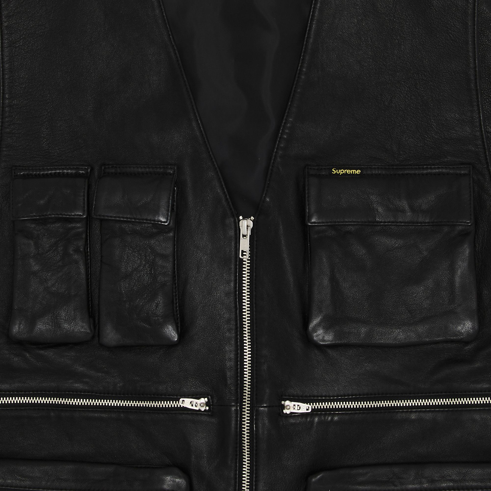 ジャケット・アウター supreme Patchwork Leather Cargo Vest Supreme Patchwork Leather Cargo Vest (SS23) - $398