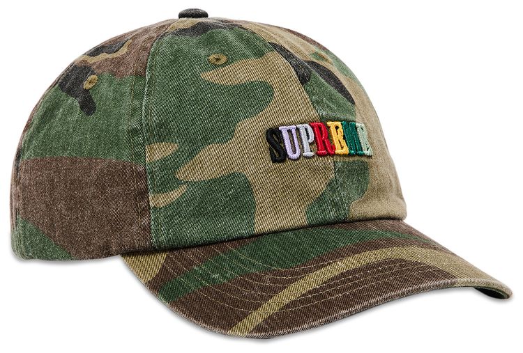 Supreme Pigment Dye 6 Panel Woodland Camo