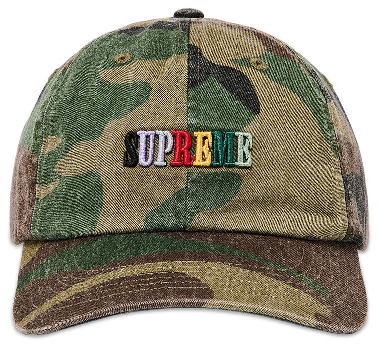 Supreme Pigment Dye 6 Panel Woodland Camo