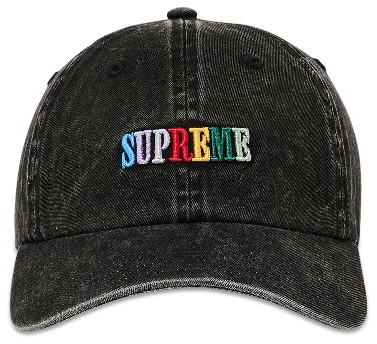 Supreme Pigment Dye 6 Panel Black