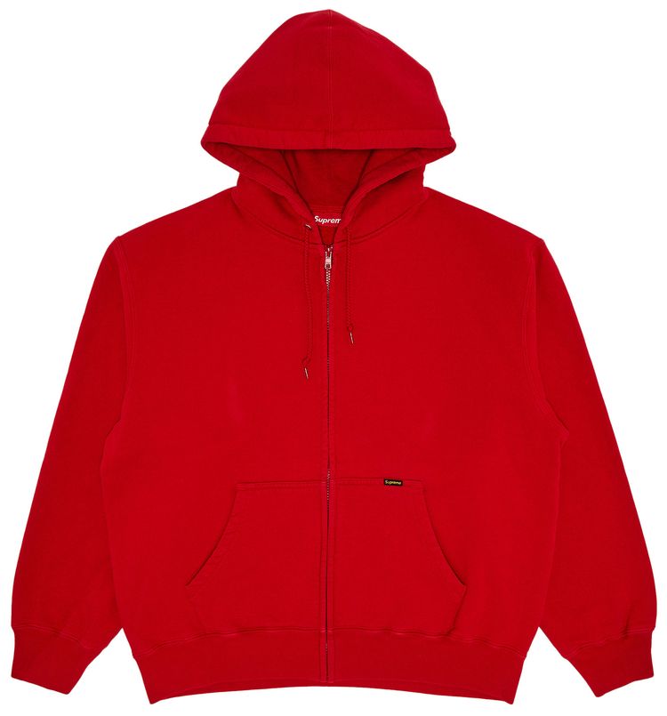 Supreme Work Zip Up Hooded Sweatshirt Red