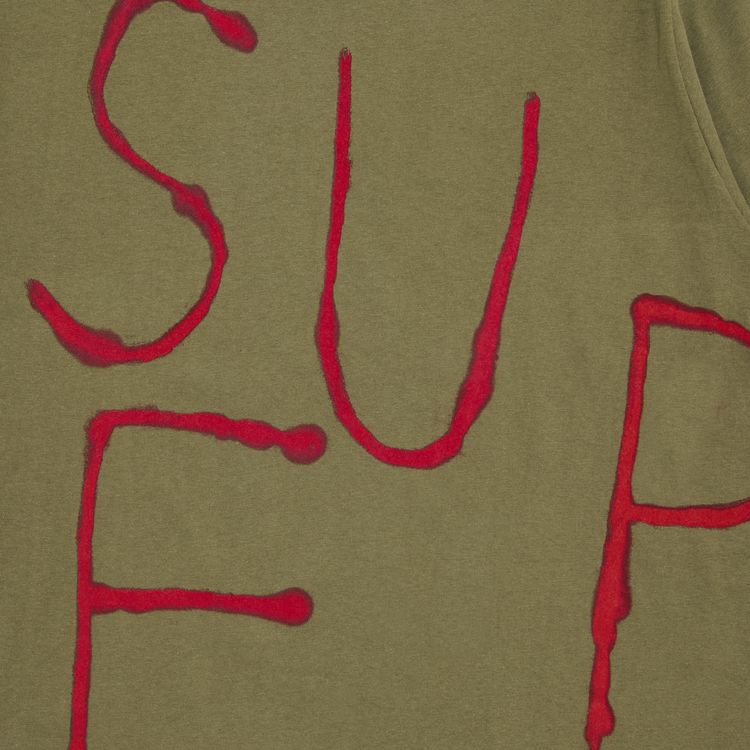 Supreme Painted Tee Light Olive