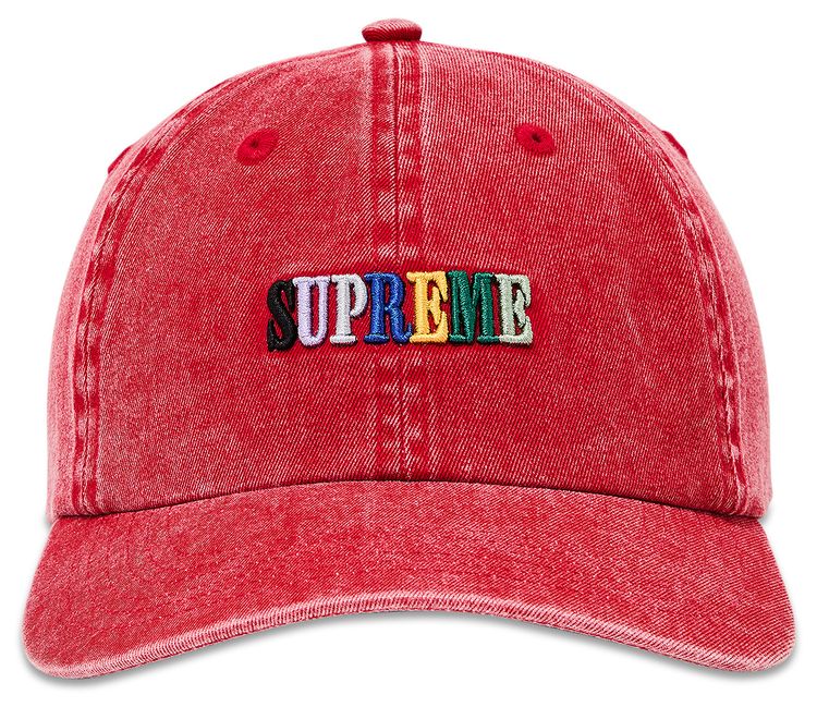 Supreme Pigment Dye 6 Panel Red