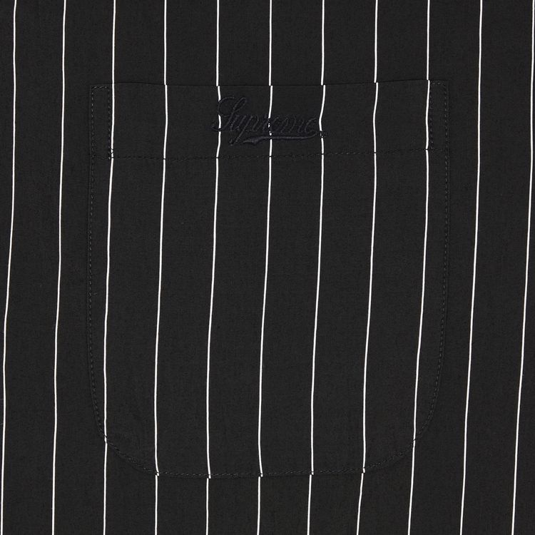 Supreme Stripe Short Sleeve Pajama Shirt Black