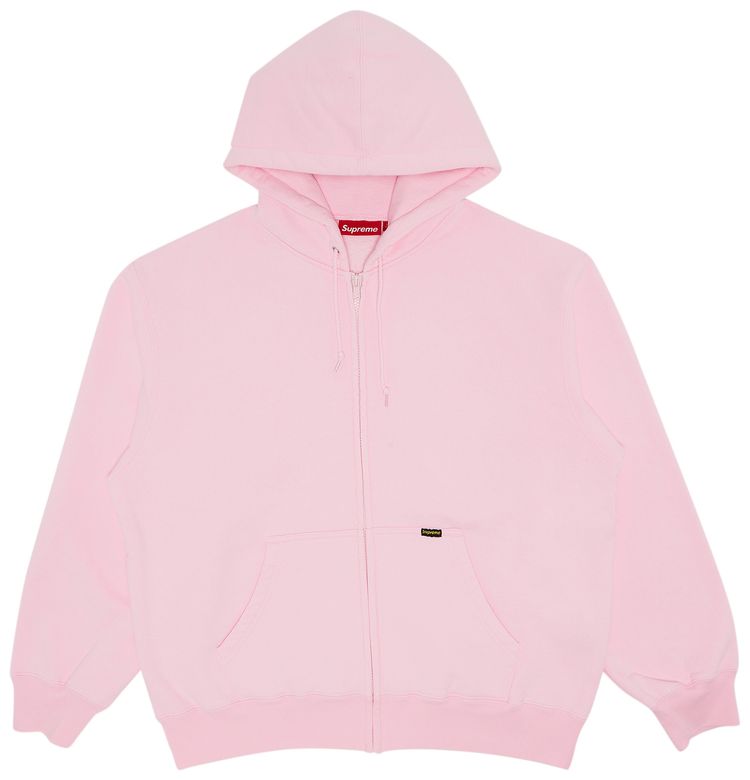 Supreme Work Zip Up Hooded Sweatshirt Light Pink