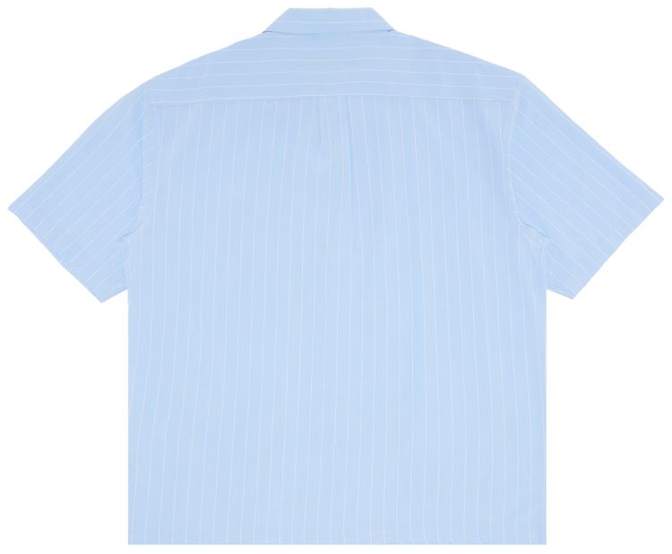 Supreme Stripe Short Sleeve Pajama Shirt Light Blue