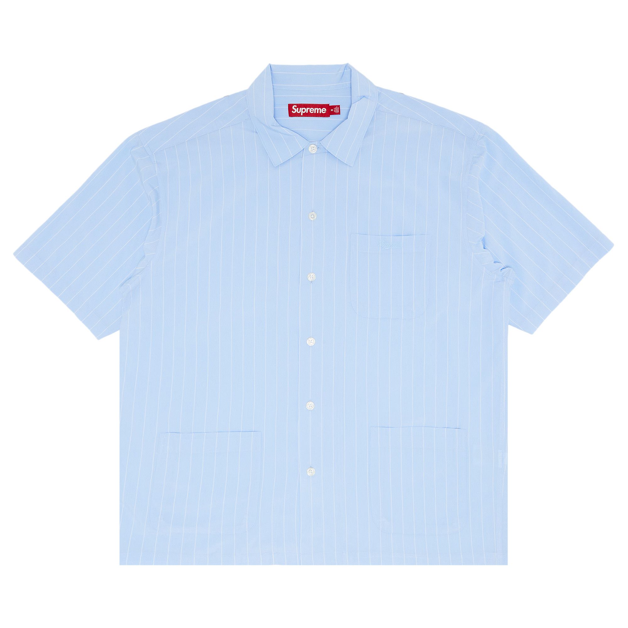 Azuma.<23AW> ’S PAJAMA SHIRT Buy Supreme Stripe Short-Sleeve Pajama Shirt 'Light Blue' - SS25S7