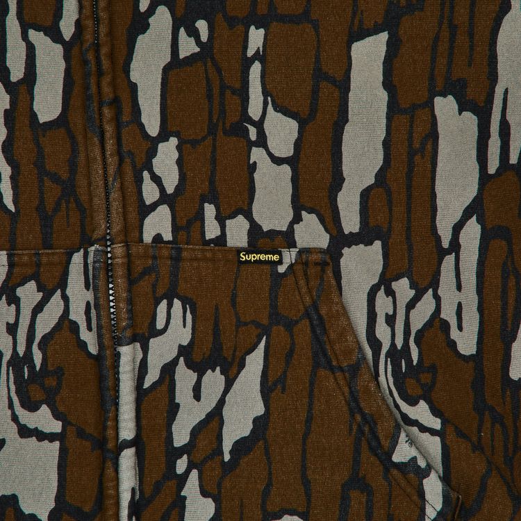 Supreme Work Zip Up Hooded Sweatshirt Mossy Oak Trebark Camo