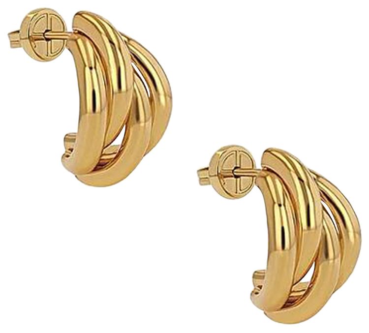 Anine Bing Knot Earrings Gold
