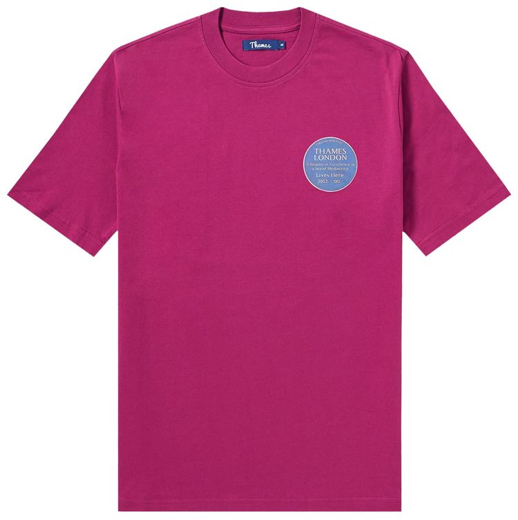 Thames Infinity Plaque T Shirt Dark Pink