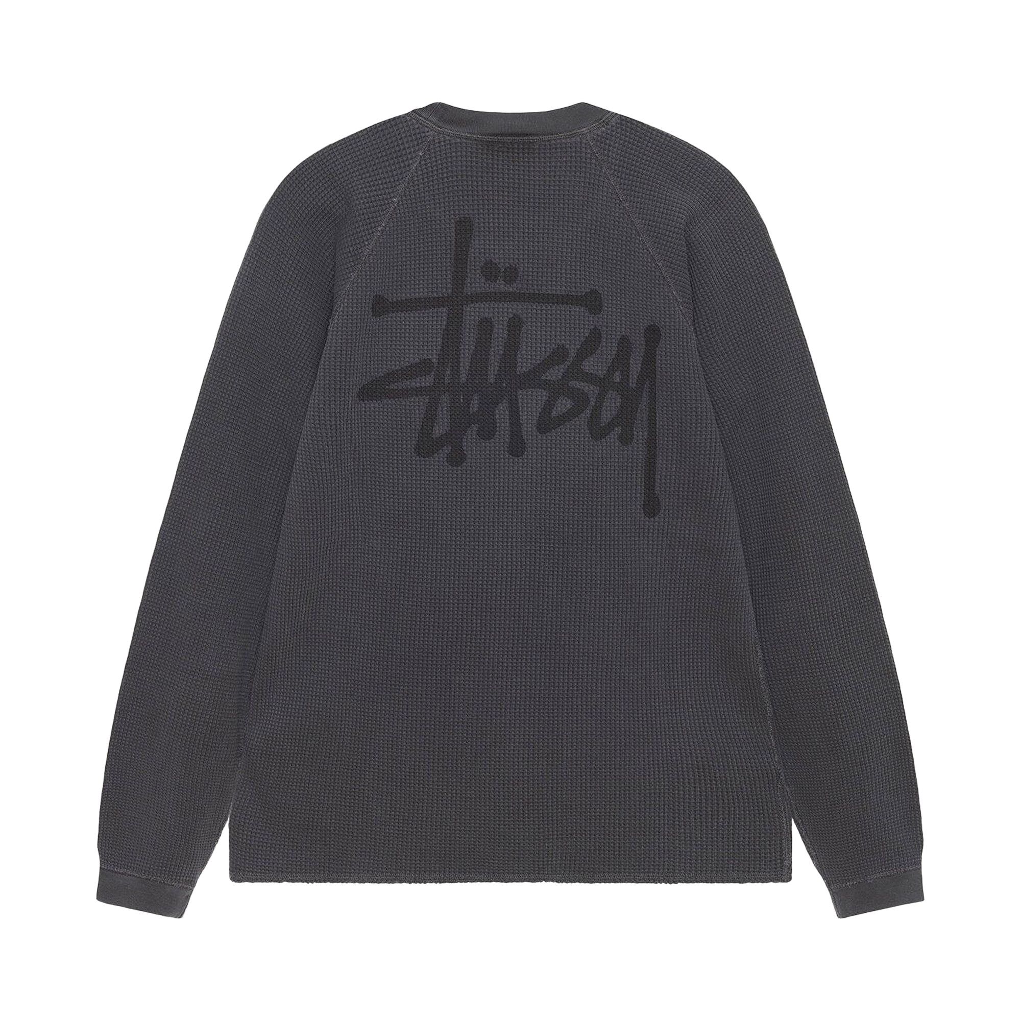 Buy Stussy Basic Thermal 'Washed Black' - 1140356 WABL | GOAT