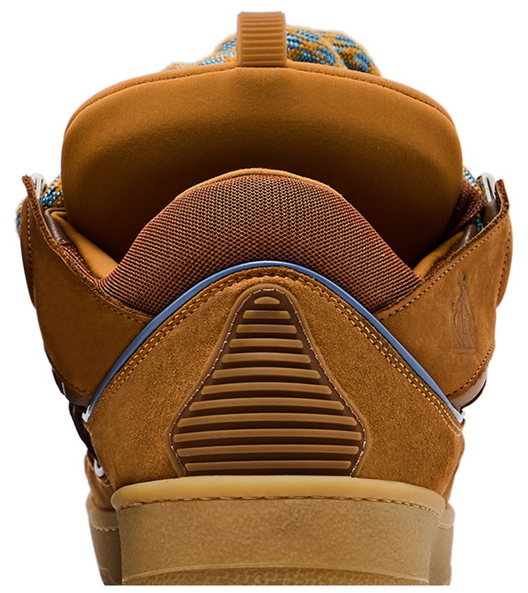 Lanvin Curb Sneakers Snake Laces   Camel