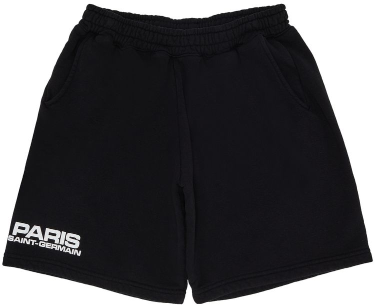 GOAT Exclusive Paris Saint Germain Block Logo Sweatshorts Black