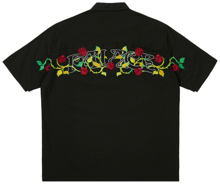 Palace English Rose Shirt Black