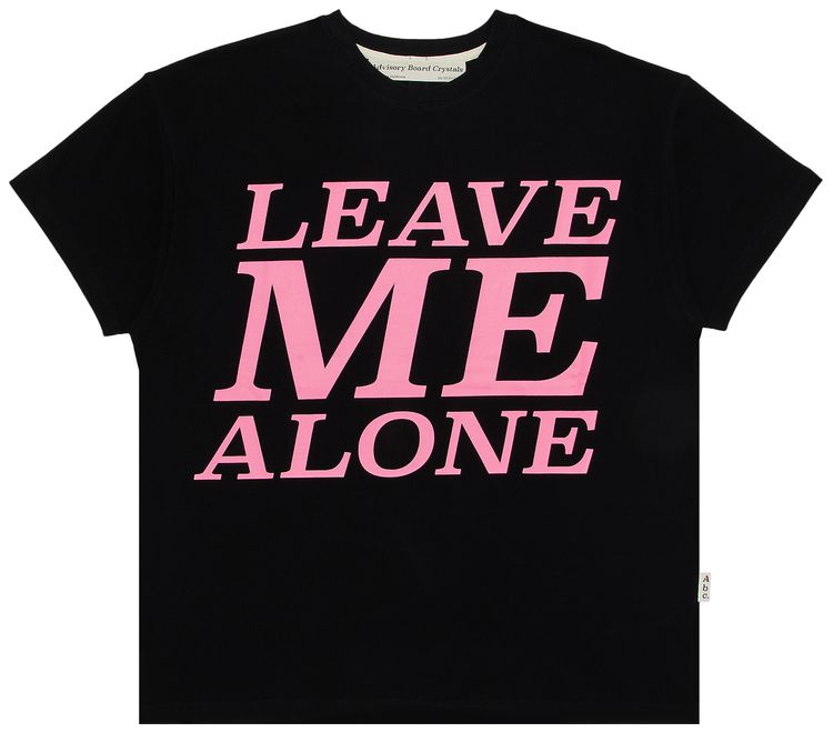 Advisory Board Crystals Leave Me Alone Short Sleeve Tee Black