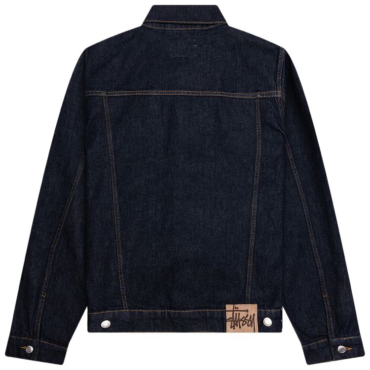 Stussy Trucker Denim Jacket Rinsed Indigo