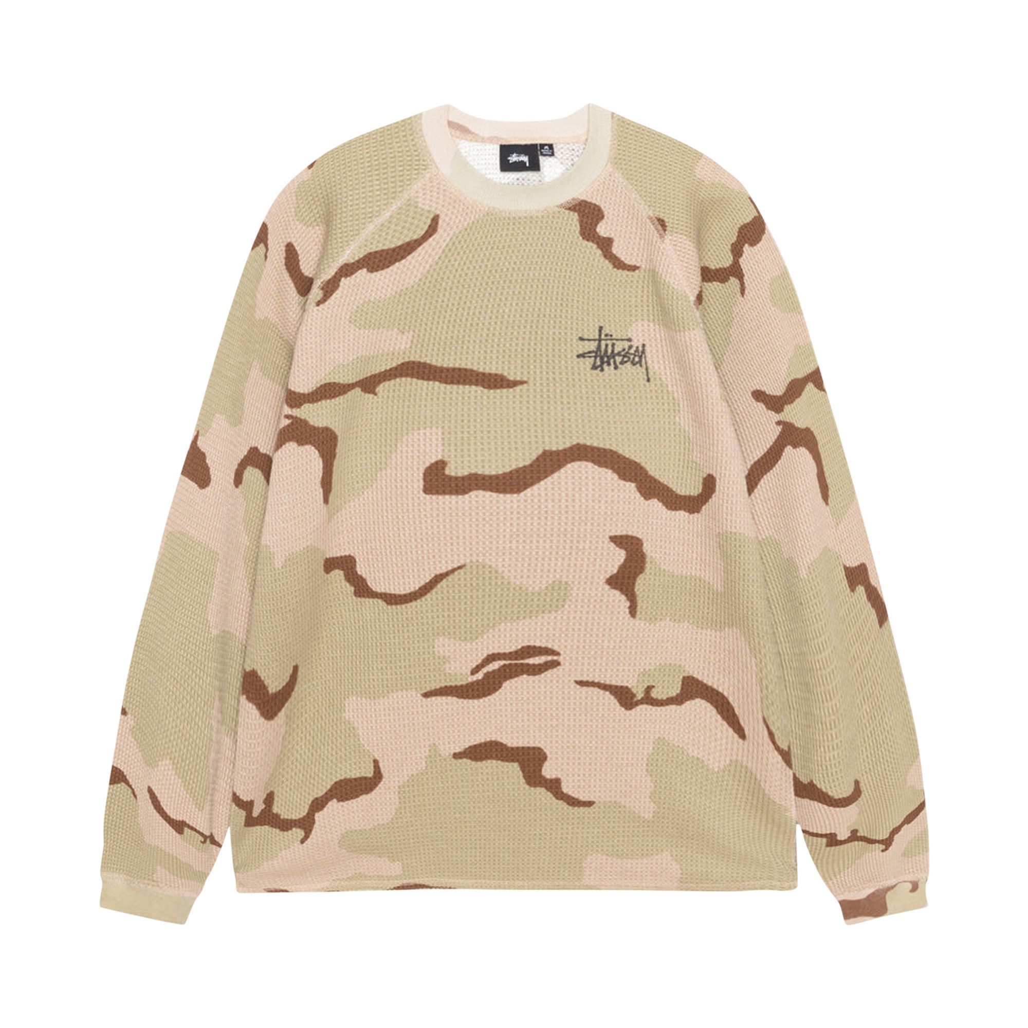 Buy Stussy Raglan Thermal Long-Sleeve Crew 'Sand' - 1140356 SAND