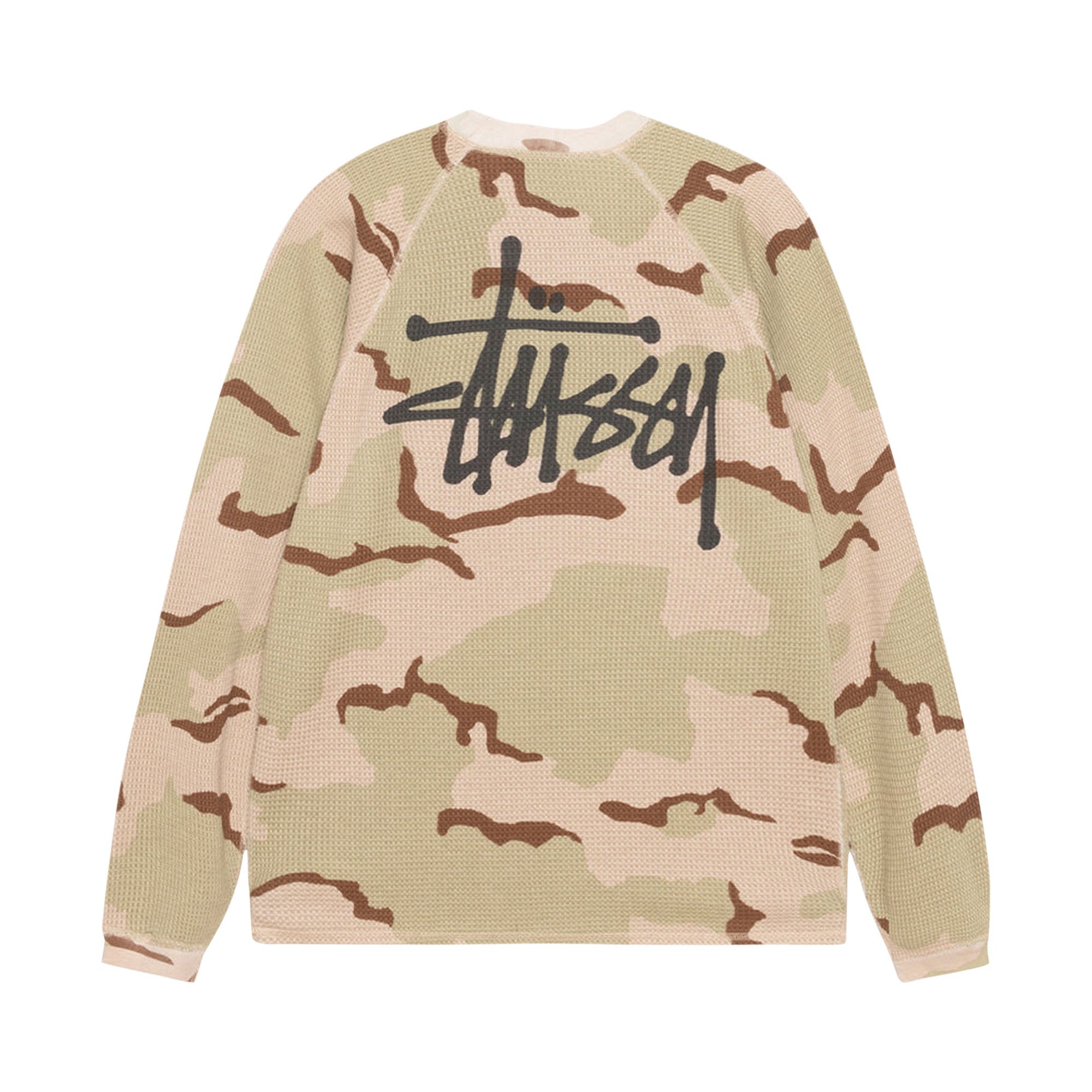 Buy Stussy Raglan Thermal Long-Sleeve Crew 'Sand' - 1140356 SAND