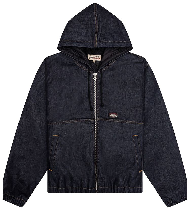 Stussy Insulated Work Jacket Denim Raw Indigo