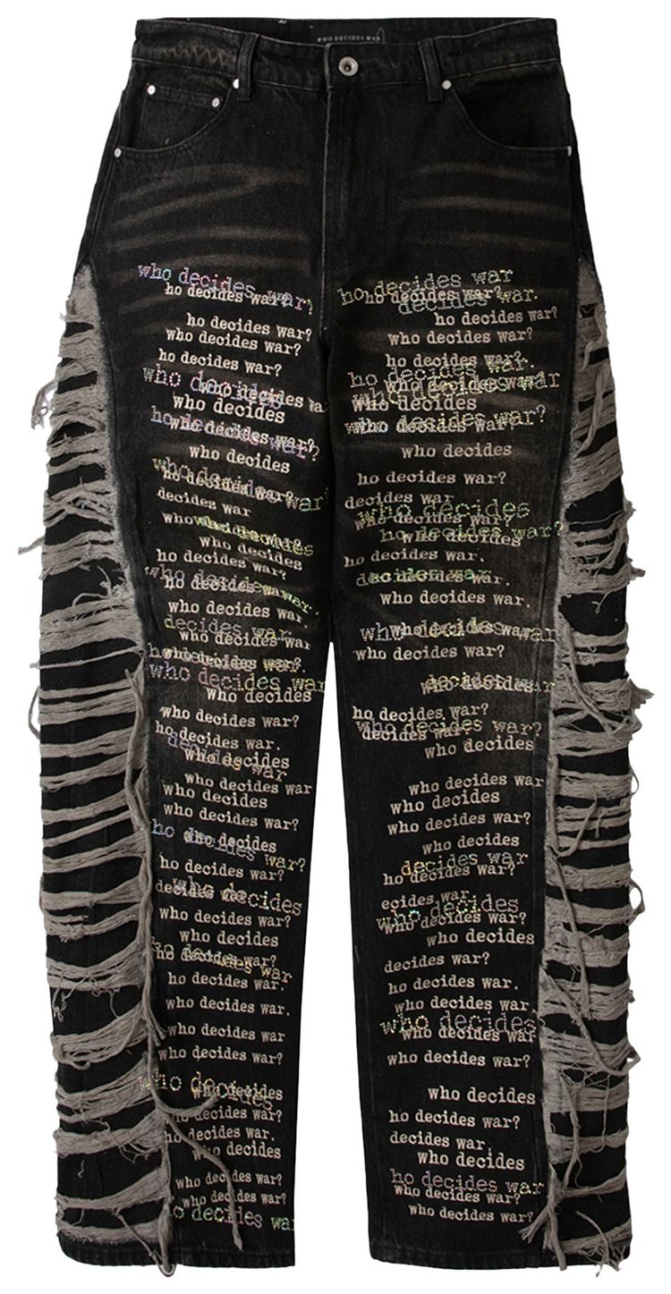 Who Decides War Ultra Flare Scripture Denim Pants Chestnut