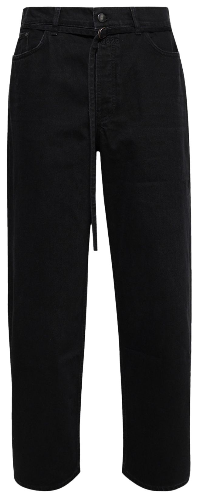 032C Down To Earth Wide Leg Jean Washed Black