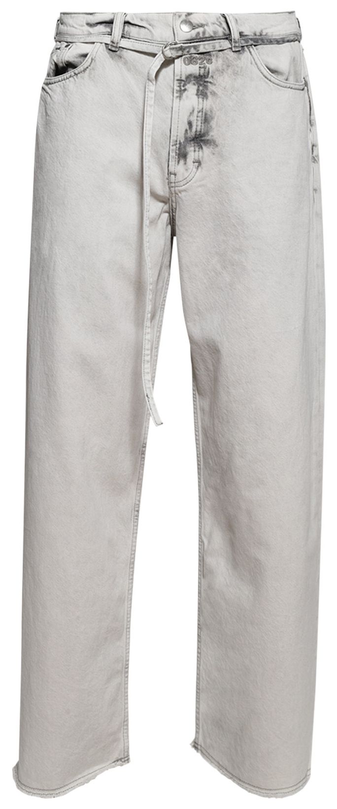 032C Down To Earth Wide Leg Jean Washed GreyWhite