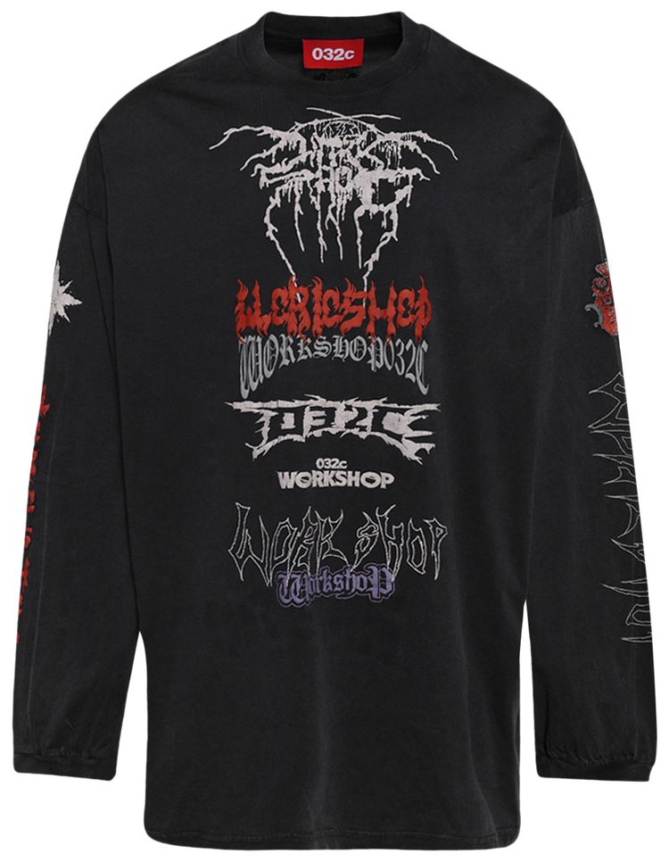 032C Telepresence Oversized Long Sleeve Faded Black