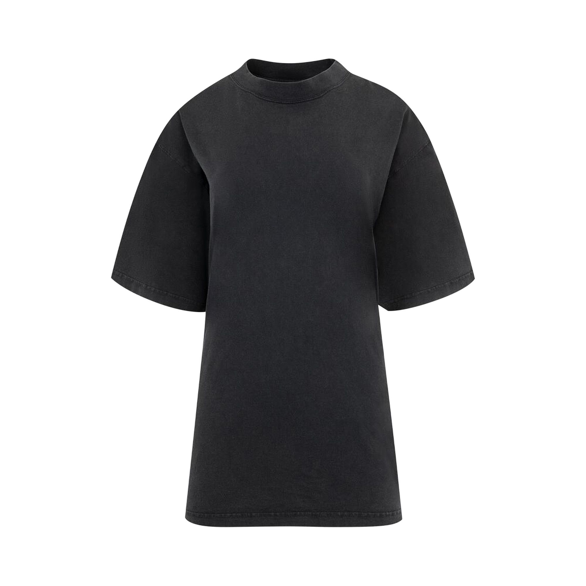 Tシャツ・カットソー BALENCIAGA SS25 LACE-UP TSHIRT (831584TSVC1 1041) Balenciaga Lace Up T-Shirt 831584.TSVC1-1041 FADED WASHED