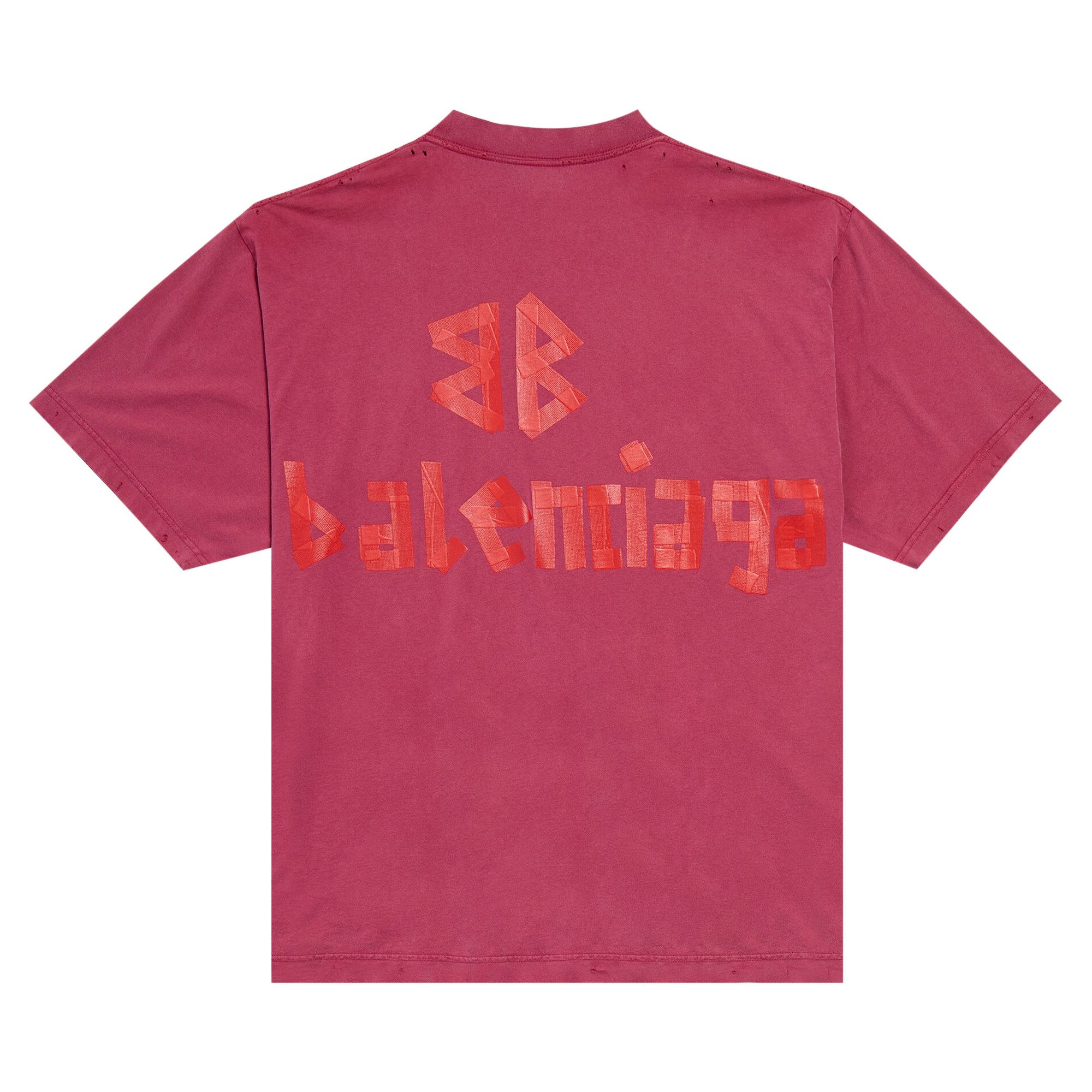 Buy Balenciaga Tape Type T-Shirt 'Raspberry' - 764235 TSVK1