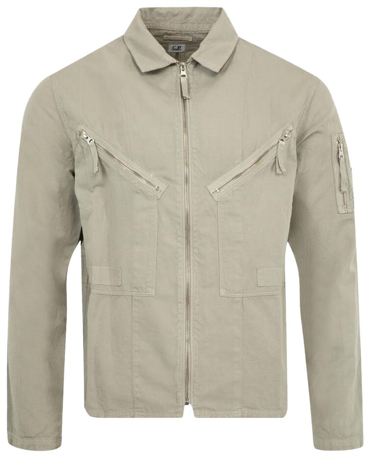 CP Company Full Zip Overshirt Vintage Khaki