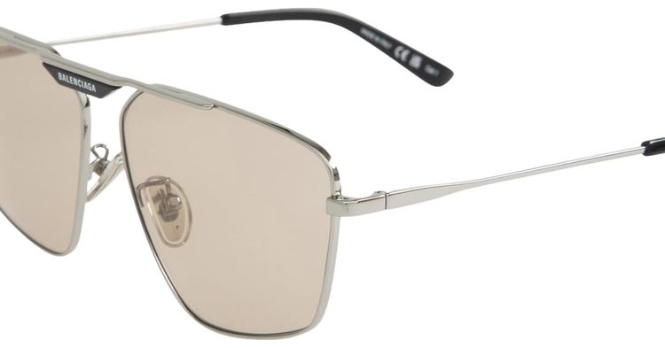 Balenciaga Tag 20 Navigator Sunglasses Light Brown