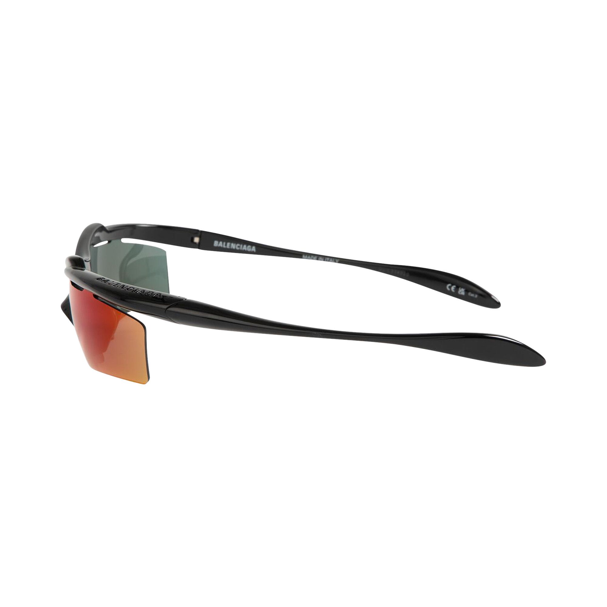 Buy Balenciaga Turbo Rectangle Sunglasses 'Black/Infrared