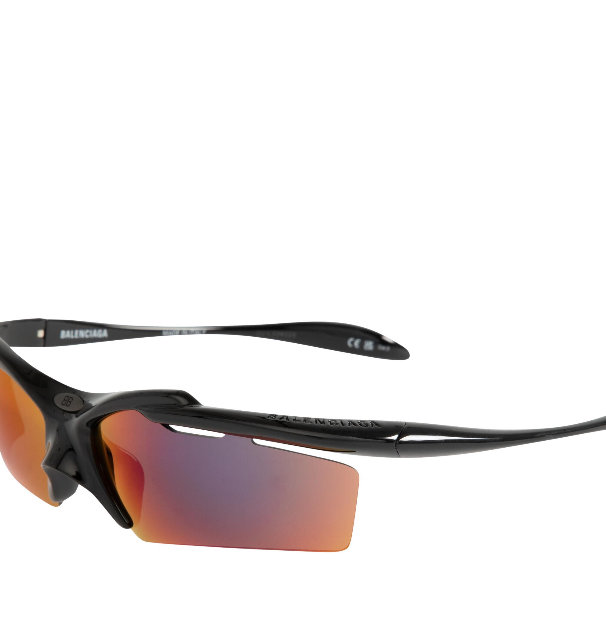 Buy Balenciaga Turbo Rectangle Sunglasses 'Black/Infrared