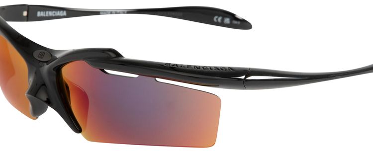 Balenciaga Turbo Rectangle Sunglasses BlackInfrared