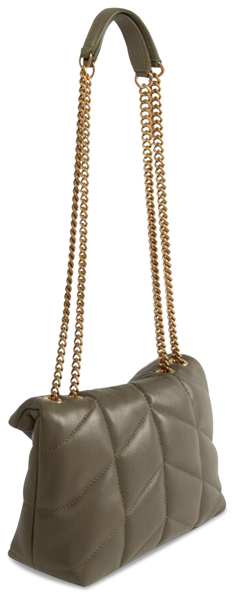 Saint Laurent Puffer Toy Quilted Shoulder Bag Strong Moss