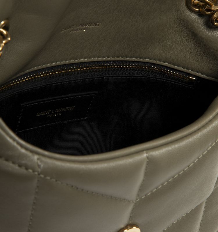 Saint Laurent Puffer Toy Quilted Shoulder Bag Strong Moss